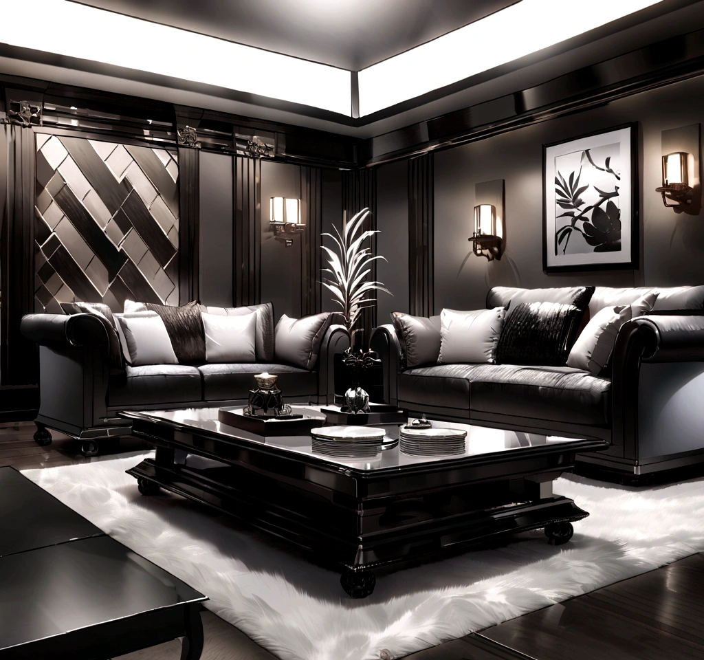 White,gray,Color: Black,Beautiful living room,fashionable,Simple,Metal