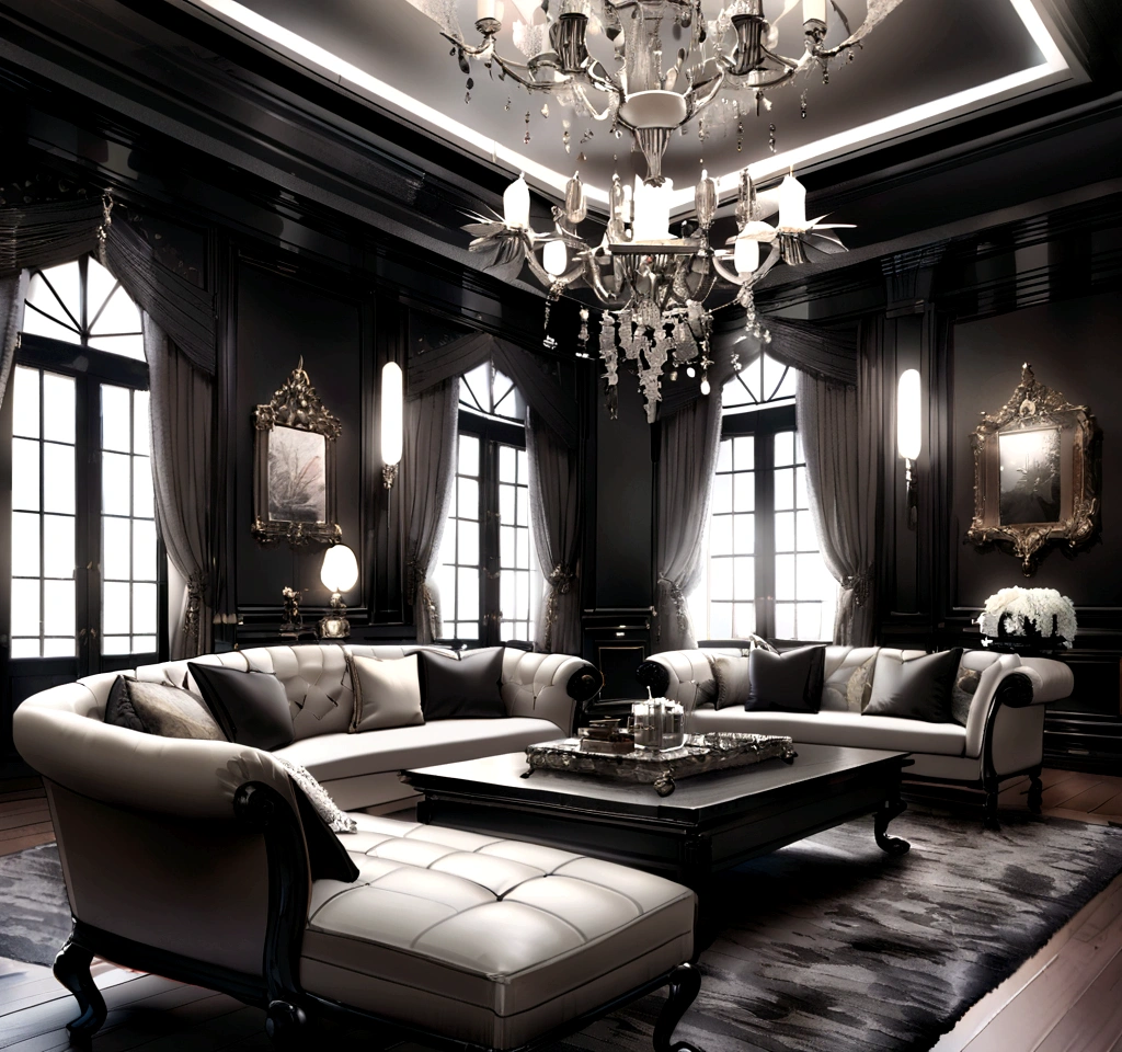 White,gray,Color: Black,Beautiful living room,fashionable,Simple,Metal