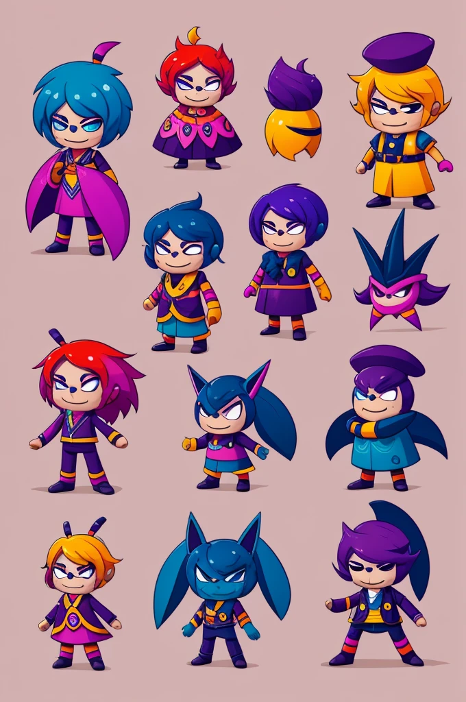 Create a unique fun colorful character design