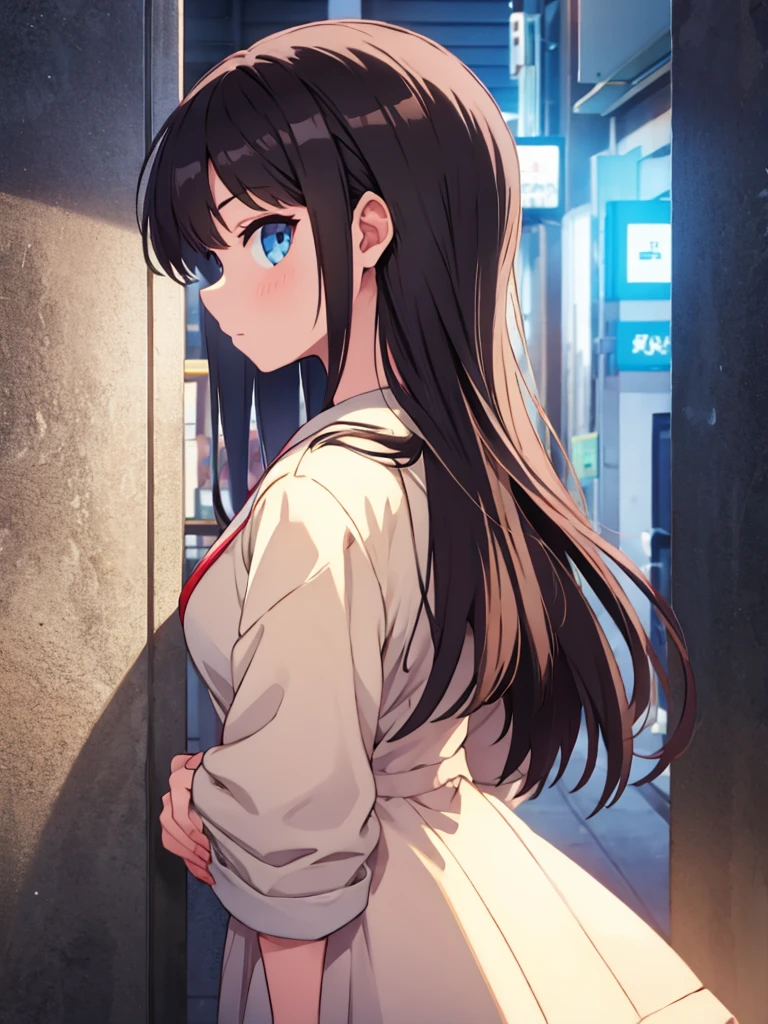 looking at viewer、profile