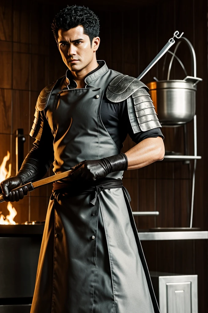 Guts de Berserk vestido de Chef