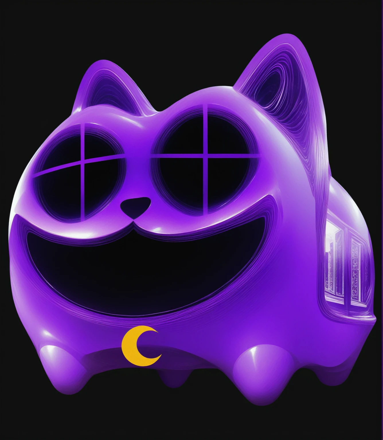 3d style, simplified design, 3d render, glossy texture, smooth 3d model, multiple light sources, rim light, sharp post effects render, (glossy plastic texture with multiple big light probe refractions), perfect cgi, smooth silhouette, high intensity refraction, (super glossy material), most beautiful vfx , blue background, plastic refractions, realistic, 4k, high resolution, rim light, photo shoot, commercial photo, profile shot, 4k, rim light, high resolution, 4k, glossy texture, smooth 3d model, multiple light sources, rim light, sharp post effects render, (glossy metallic texture with multiple big light probe refractions), perfect cgi, cgi art created only with gradients, smooth silhouette, high intensity refraction, (super glossy chrome material), most beautiful vfx, blue background, chrome metal refractions, multiple light sources, rim light, sharp post effects render, perfect cgi, digital art, detailed digital art, reflective, best quality, 4k, masterpiece:1.2, ultra-detailed, realistic, vivid colors, dark and moody lighting, The image of the highest quality, ensuring every detail is showcased perfectly. It in 4k resolution, allowing viewers to immerse themselves in the richness of the colors and intricate details. The realistic rendering. under the spotlight, reflecting, high-resolution image, realistic rendering, dark background, and rim light photorealistic The image features three characters standing in front of three houses. The characters are a red-haired mermaid, a purple cat, and an orange dog. They are each holding a yellow maraca