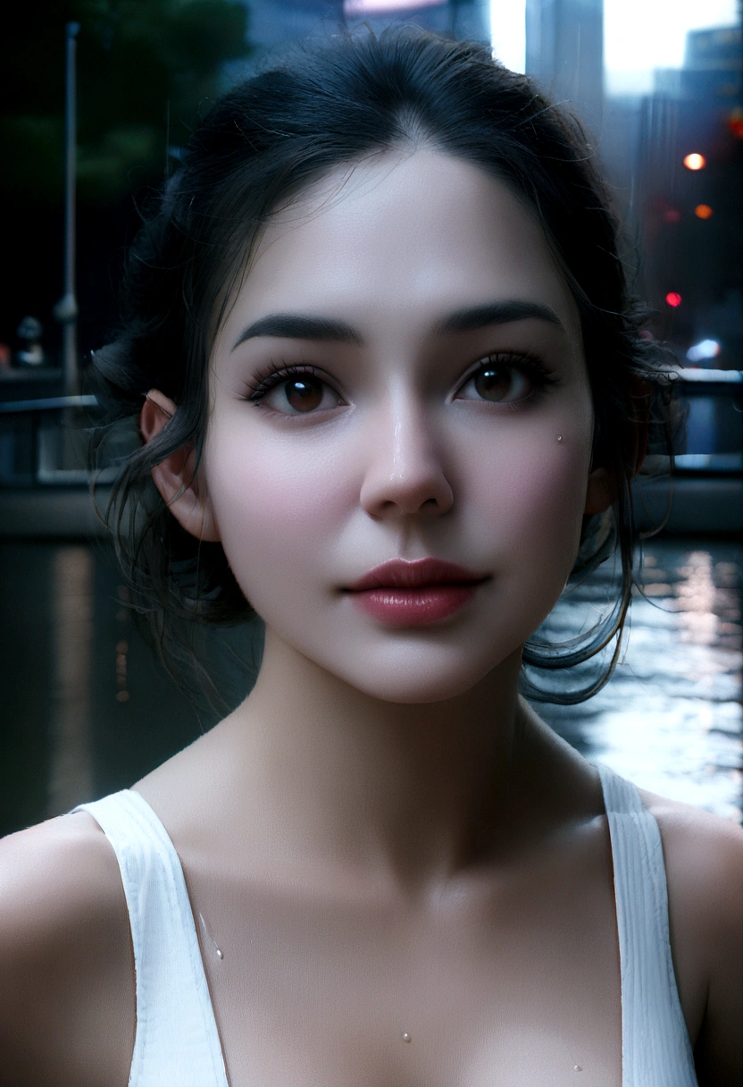 Mix 4, (8k, Raw photo, Highest quality, masterpiece: 1.45), (Realistic, Photorealistic: 1.37),Japanese,( One Girl), cute, Cityscape, night, rain, Wetty, Professional Lighting, Photon Mapping, Radio City, Physically Based Rendering, Gradient black hair, Gray Hair, Short Curly Hair, Handsome, With a girl, White sleeveless shirt, Highest qualityの写真, High resolution, 1080p, (Clear Face), (Detailed face description), (Detailed hand description), (masterpiece), (Exquisite CGI), Extreme light and shadow, Disheveled Hair, masterpiece, Rich details, (Beautiful Faces), (Highest qualityの写真), (masterpiece), (Finely grained), Look in front of you, Thin clavicle, ((Small breasts)),In the water,