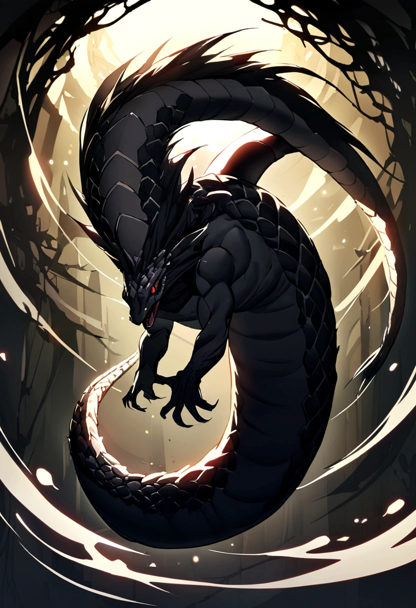 guy with black lizard tail