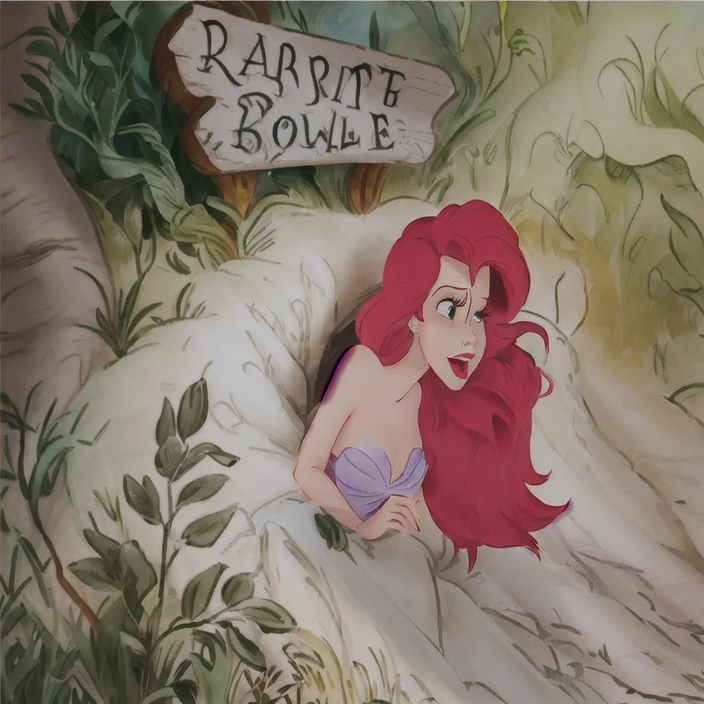 disney's the little mermaid ariel's house, jessica rabbit, in style of disney animation, emma watson as jessica rabbit, inspired by Don Bluth, art in the style of disney, don!!! bluth!!!, ariel the little mermaid, don bluth animation, don!!!! bluth!!!!, don bluth!!!, princess ariel, don bluth!!
