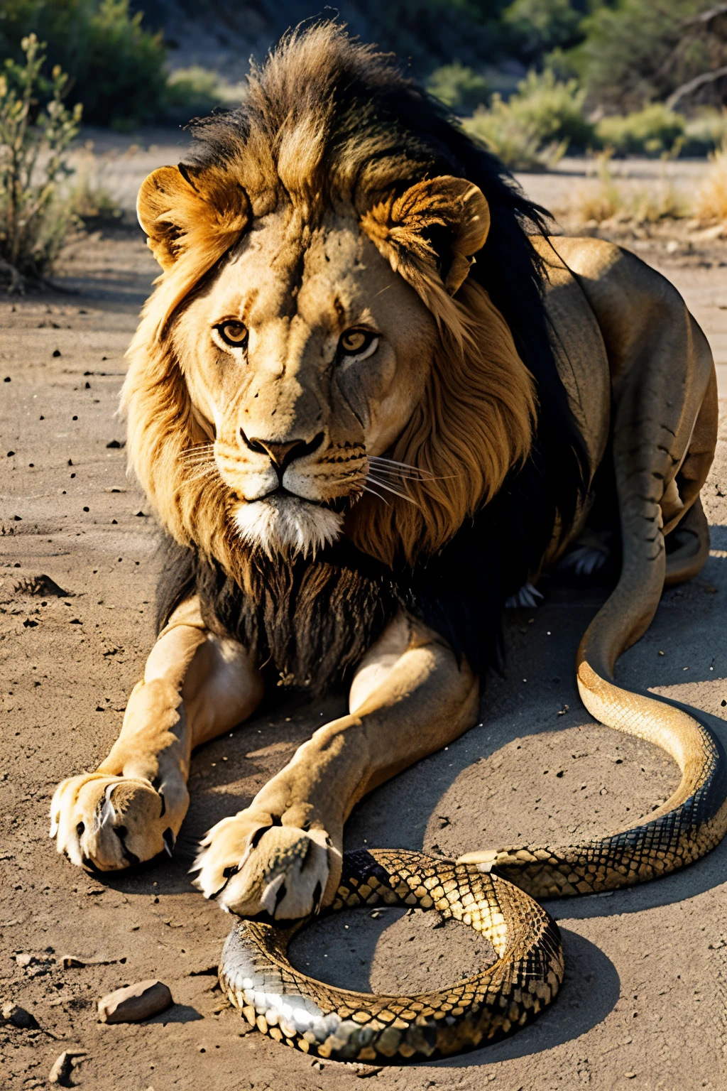 Create lion and snake fusion