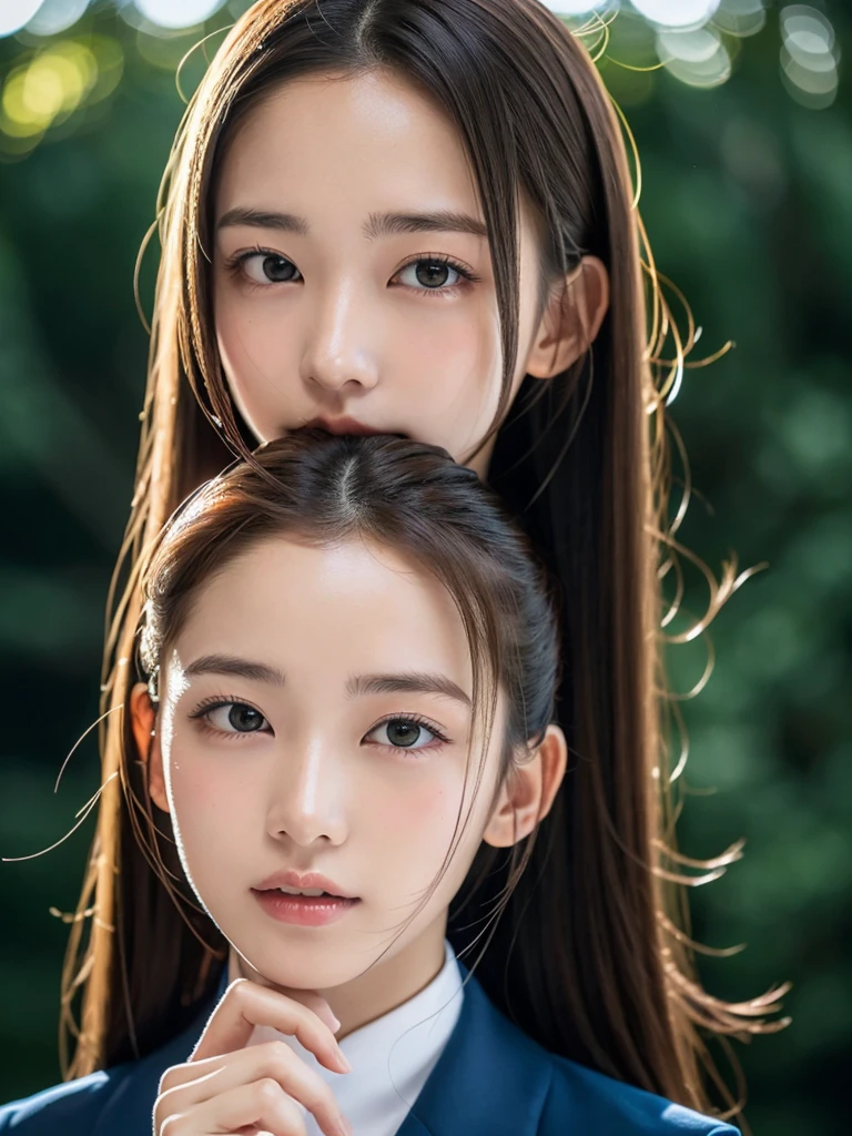 20 year old Japanese idol,grasses, beautiful and detailed eyes, beautiful and detailed lips, extremely detailed eyes and face, long eyelashes, slender body, thin face, delicate features, perfect porcelain skin, glistening sweat, extremely thin hands, extremely thin fingers, the best ratio of four fingers to one thumb, realistic, uniform, school classroom, first person view, Fujifilm, F/1.2, 8K, masterpiece, nffsw, ultra-detailed, high quality, best quality, high resolution