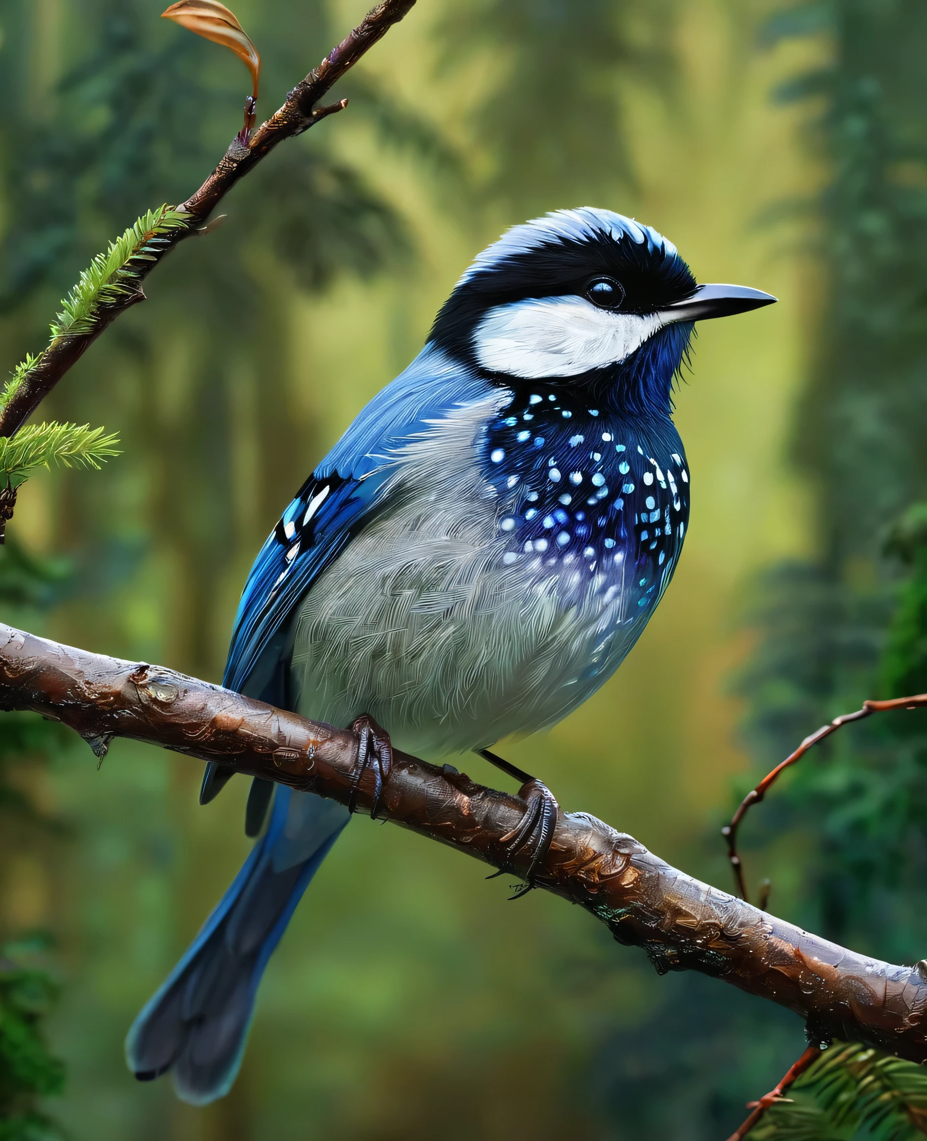 there is a bird that is sitting on a branch in the forest, majestic!!! beautiful!!!, beautiful and graceful, beautiful!!!!!!!!!, beautiful gorgeous, very sharp and detailed photo, gorgeous beautiful, very sharp and detailed image, has a very realistic look to it, incredibly beautiful, spotted ultra realistic, beautiful detail and color, very sharp and detailed, beautifully painted