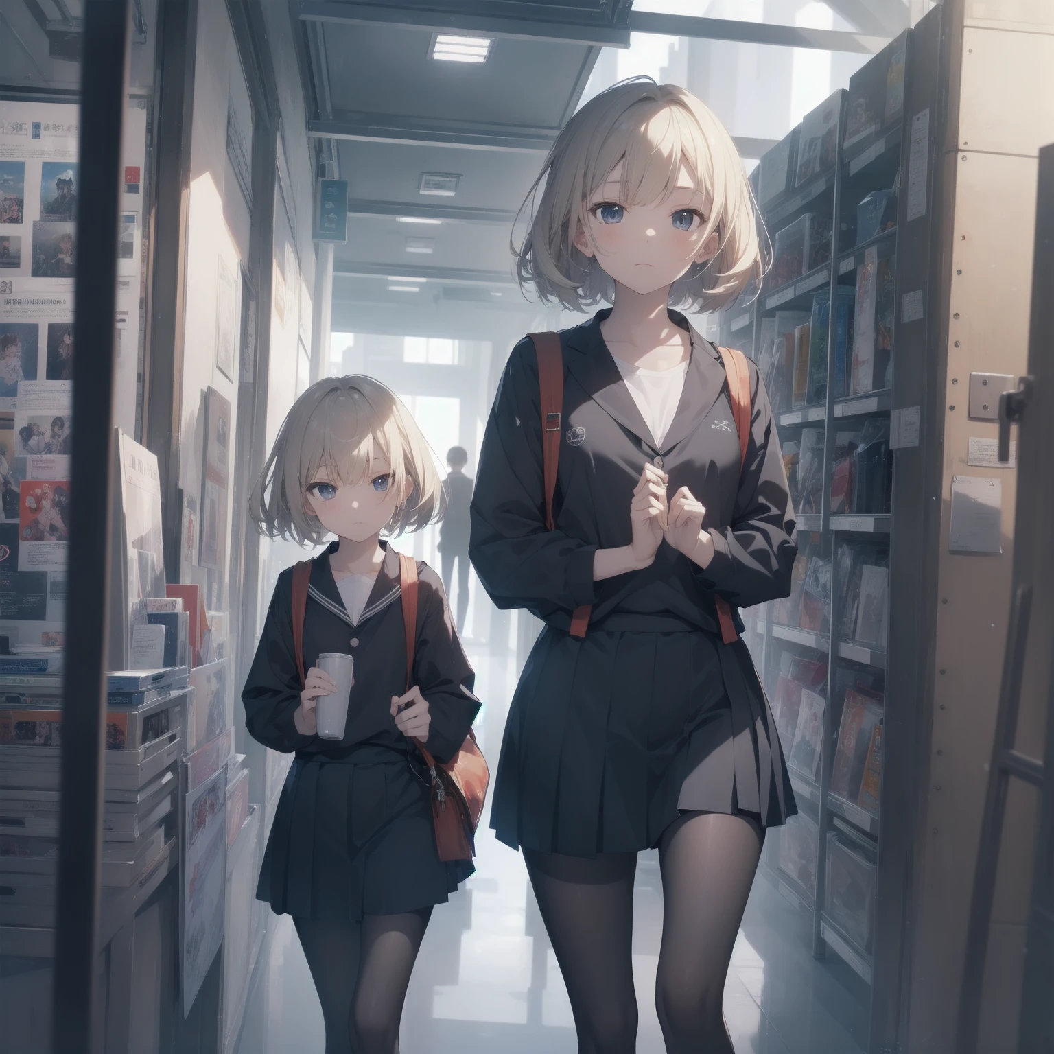 ultra-absurdres-Top quality by artist God, ultra-detailed, high resolution, anime moe artstyle, best anime 8k konachan wallpaper, pixiv contest winner, pool:2810, perfect anatomy,break, 1girl, (Please draw a girl walking sleepily to school alone. )break,(Solo,little female, 13-year-old:1.3),Full limbs, complete fingers,a junior high school student, (very short hair), short cut, flat chest, , small butt, small black eyes, beautiful detailed eyes, well-proportioned iris and pupils, expressive eyes, highres detailed hair, soft expression, salor school_uniform, sailor collar, serahuku, bow, pleated skirt,(Detailed Lighting), (Detailed background), in the School commute route. break,super detailed skin, Best cinematic lighting powered by famous artist, 8k,beauty illustration,photoshop_(medium),very aesthetic,break,((artist:takafumi )), artist:clamp ,artist:carnelian ,artist:kantoku ,
