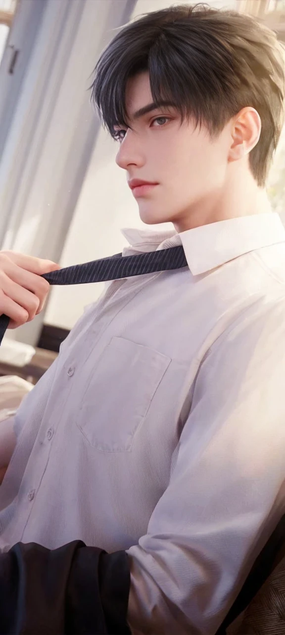 masterpiece, 1boy, adult, handsome, black hair, undercut hair, perfect face, detailed eyes and face, black eyes, clean shaved, muscular, capturing a rural atmosphere, dynamic lighting, unreal engine 5, cat ears