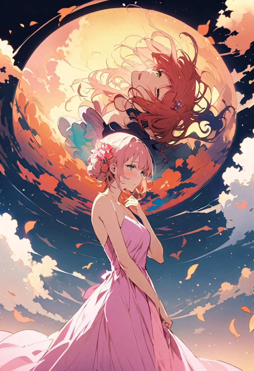 ((Evening Dress,evening dress,Evening Dresses:1.3)),、((Upper Body:1.3))masterpiece, Highest quality, Illustration of the novel, High resolution, 18+ Adult content, Sensual, Intimate, Emotional, Passionate, romantic, sweet, Adorable, Innocent, Pure, Charmな, Charmな, Charm, mysterious, Charmな, Charmな, Immersive, Charmな, dream-like, Surreal, Imaginative, Whimsical、Upper Body
