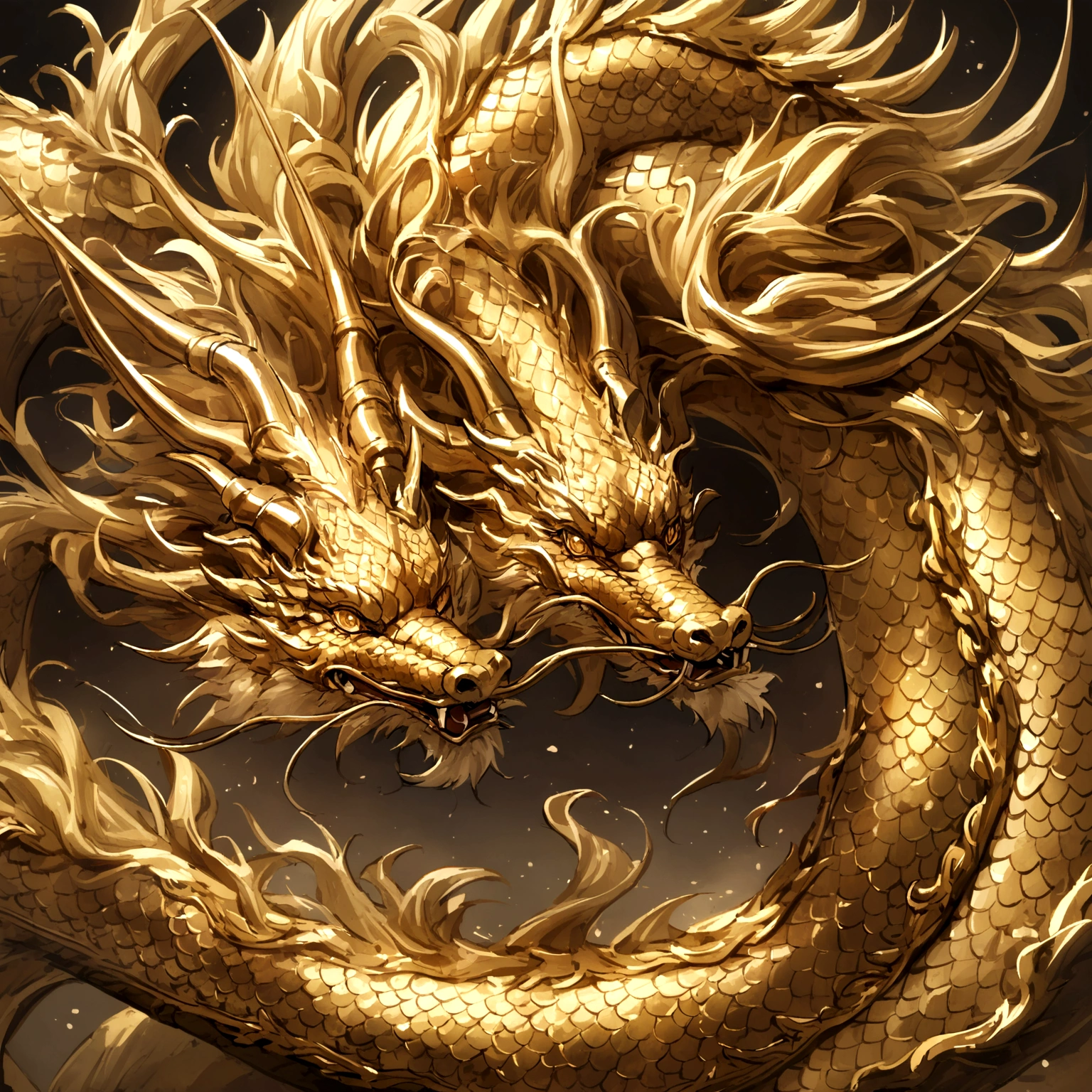 Golden Chinese dragon