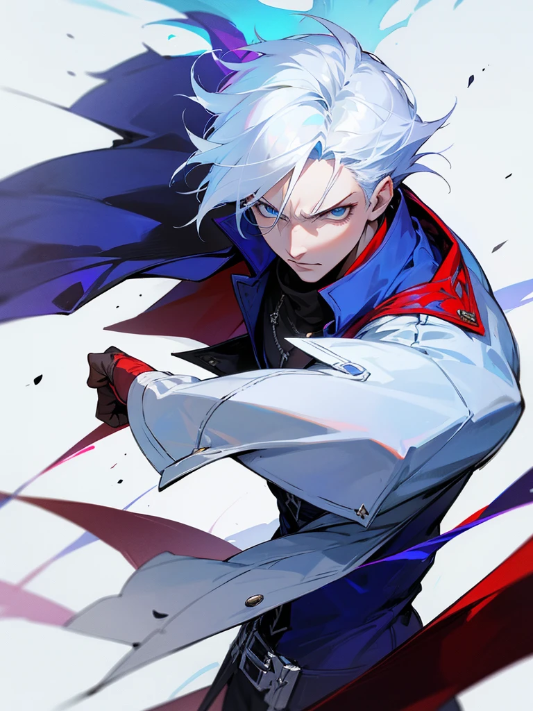 Vergil Devil may cry with white hair 