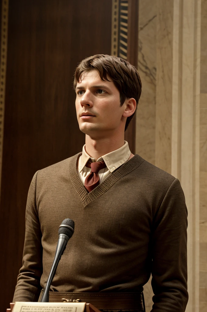 Augustus giving a speech to the senate