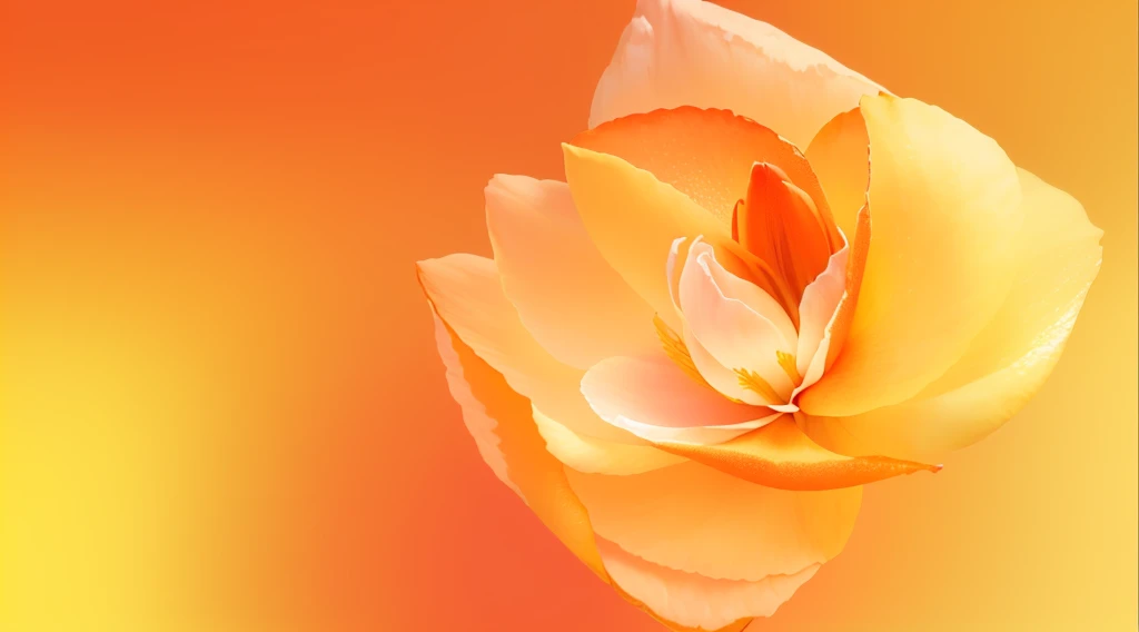 There is a yellow flower on a yellow background,The heart of the flower is pink, 鲜艳的orange color background, orange color背景, orange color theme, Glowing delicate flowers, orange color, HD Wallpapers, HD Wallpapers, orange color背景, Orange ethereal, orange color tone, Wallpaper - 1 0 2 4, 鲜艳的orange color, Cellulite, Wallpaper HD beautiful, orange color主题, orange colors