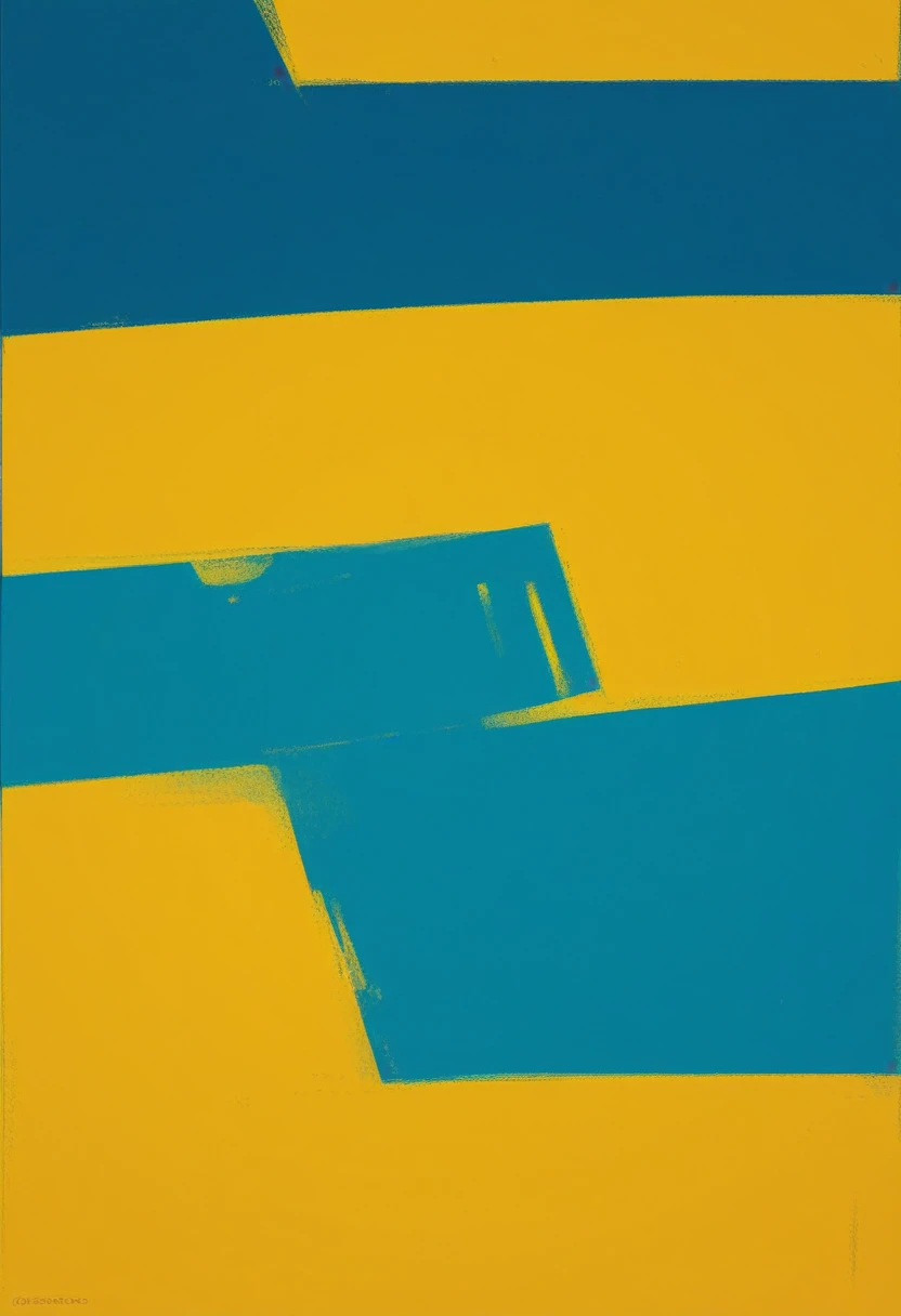 Imagen abstracta con destellos de color azul intenso y amarillo oro