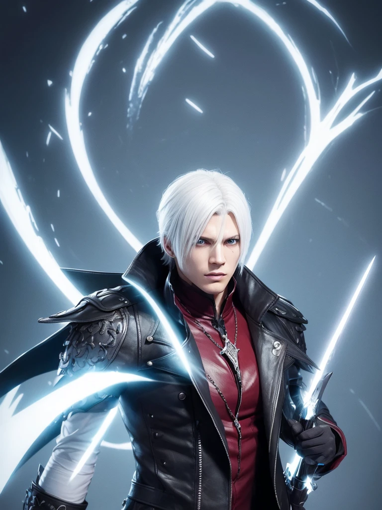 Vergil Devil may cry with white hair