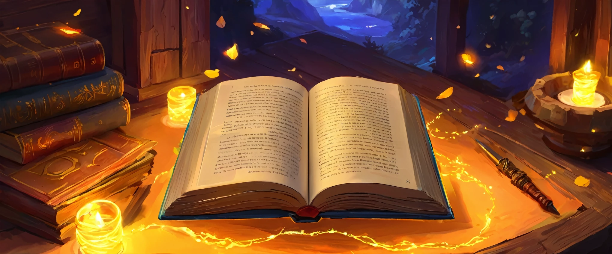 digital painting, a book, магическая a book, Sketch Beech, a book разработчика, милая a book, игровая a book, a book из игры, a book с наработками, магическая a book, mmorpg, Warm colors, cute style, medieval game, glowing effects in the background, glow effects, colorful, No characters, no characters, cute style, anime style
