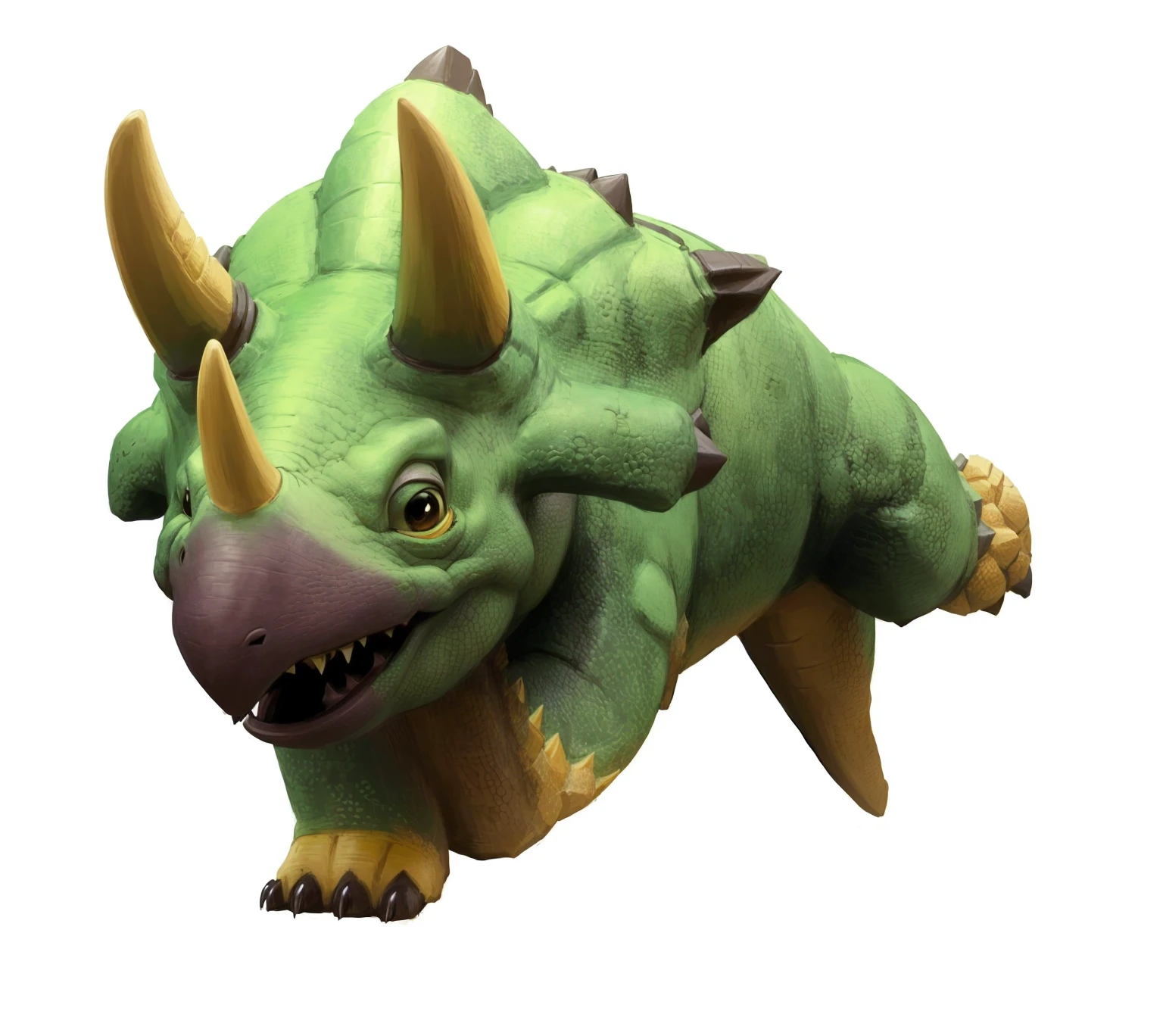 Cartoon style triceratops,Stylization,Dinosaur,Japanese style