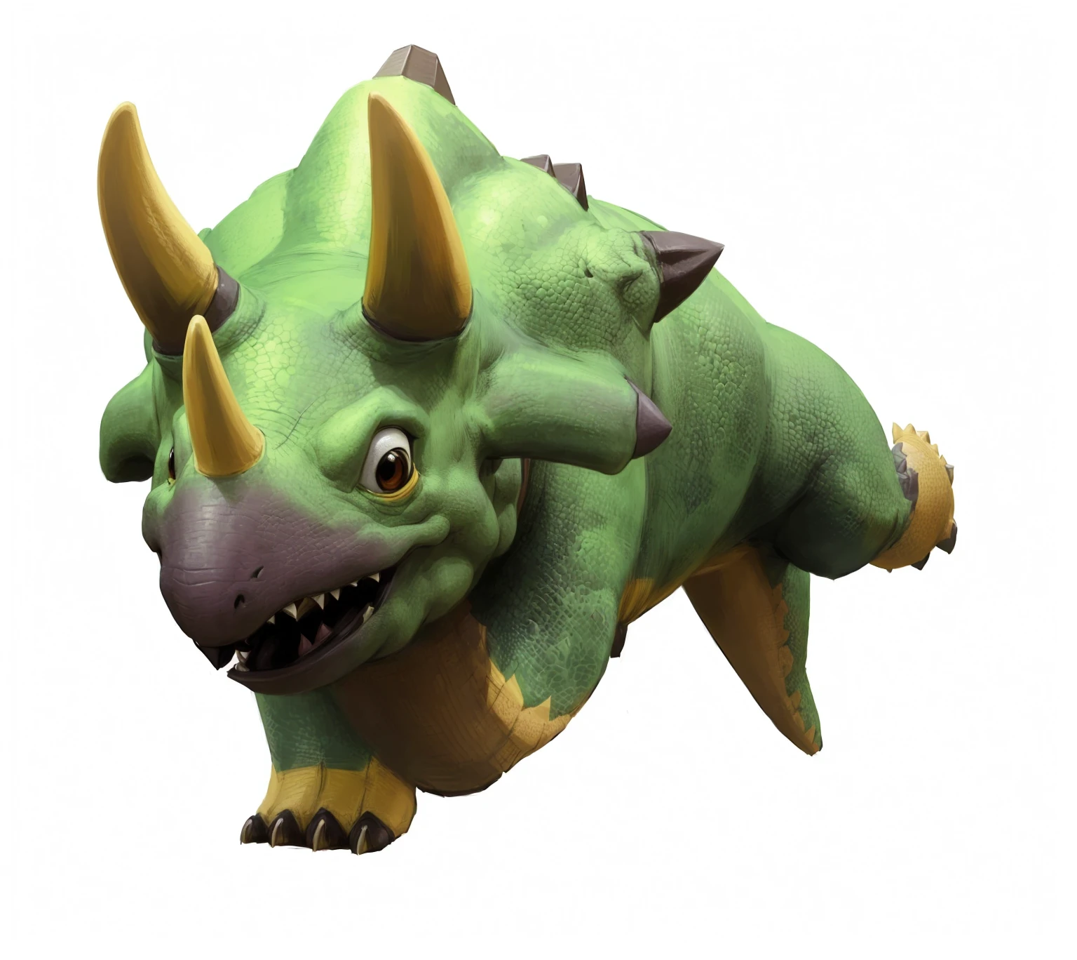 Cartoon style triceratops,Stylization,Dinosaur,Japanese style