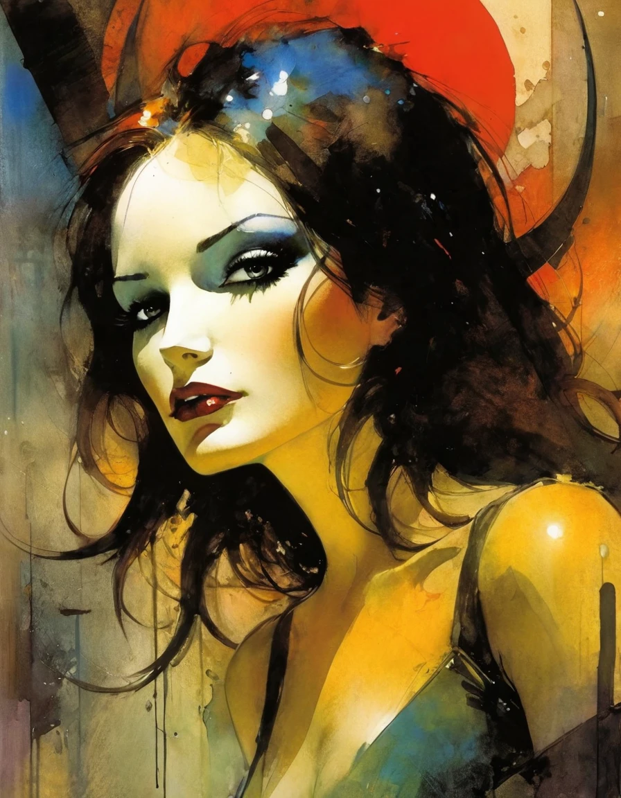 eroticism, sexy, black and white image, between shadows, oil painting, dramatic lighting, dramatic contrast, chiaroscuro, detailed face, sensual expression, elegant pose, female figure, mysterious, moody, cinematic, dark romantic, Bill Sienkiewicz inspired, dark atmosphere, powerful composition, dramatic shadows, high quality, photorealistic, masterpiece (best quality,4k,8k,highres,masterpiece:1.2),ultra-detailed,(realistic,photorealistic,photo-realistic:1.37),intricate details,vivid colors,sharp focus,professional,Dave McKean artwork, oil touch of surrealism,oil painting style,portrait,woman,beautiful detailed eyes,beautiful detailed lips,dreamlike atmosphere,shadow play,soft lighting,playful pose,minimalist room,dark hues,ethereal background,fantasy elements,texture,layered composition.