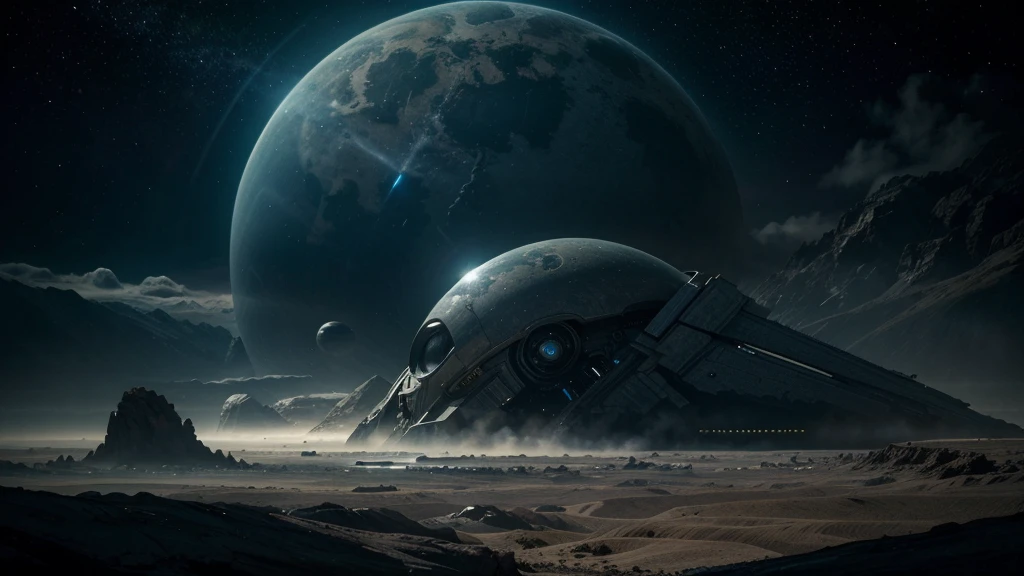 Alien world, alien wildlife, space, sci-fi, future, extraterristical, other worlds, cinematic lighting, Wide-Angle, atmospheric perspective, high details, super detail, super detail, highres, masterpiece, UHD, super detail, high details, high quality, best quality, highres, masterpiece