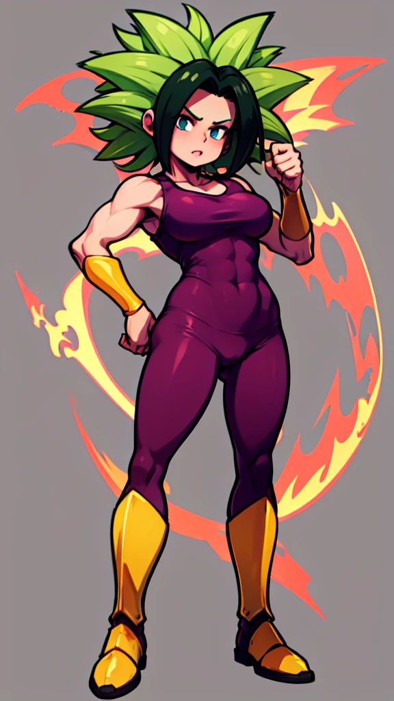 Kefla , 
Solo . Fullbody . Simple background , multiple view , Fitgirl