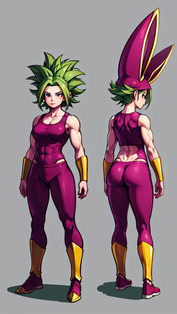 Kefla ,
Solo . Fullbody . Simple background , multiple view , Fitgirl