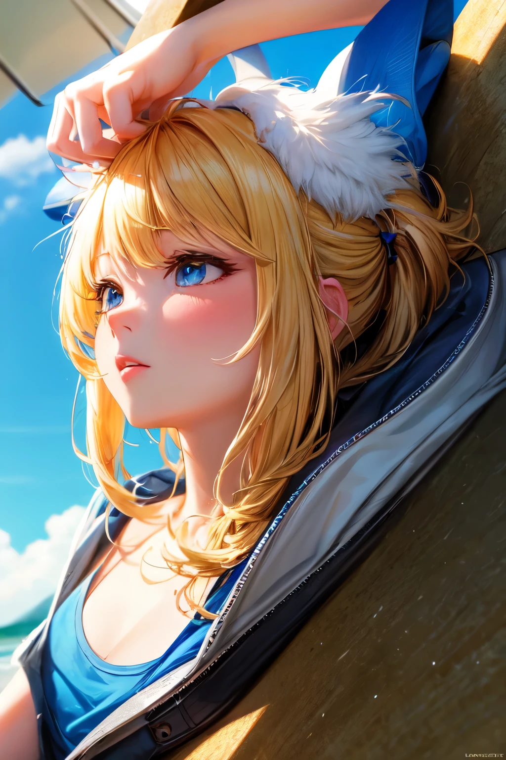 ((best quality)), ((head of&#39;artwork)), (detailed), 1fille, pull à épaules dénudées, 