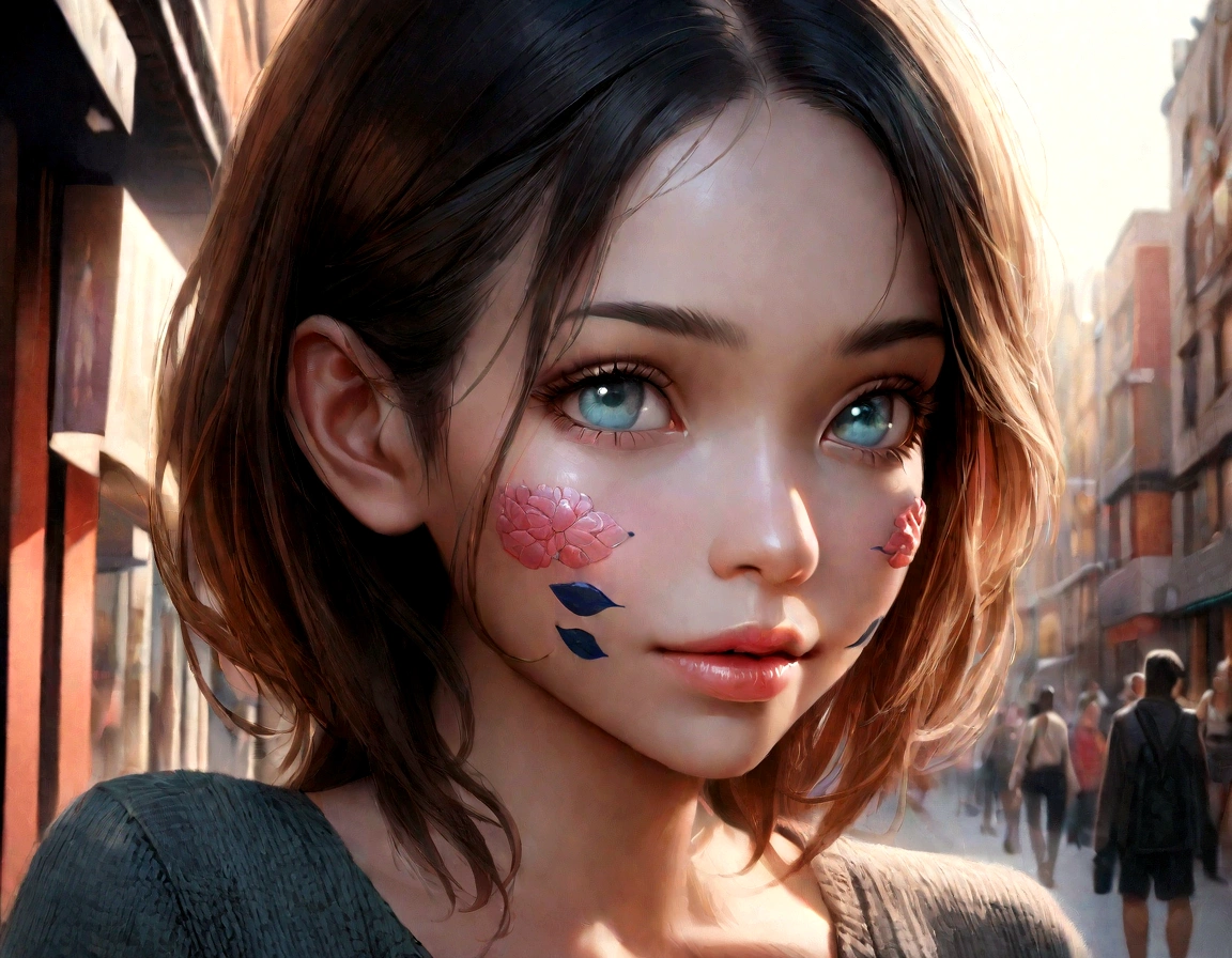 1girl, cute young skinny girl, realistic photo, detailed face, high quality, masterpiece, 4k, hyper detailed skin, delicate facial features, beautiful eyes, luscious lips, sharp focus, natural lighting, urban street setting, photorealistic, intricate details, vivid colors, cinematic lighting