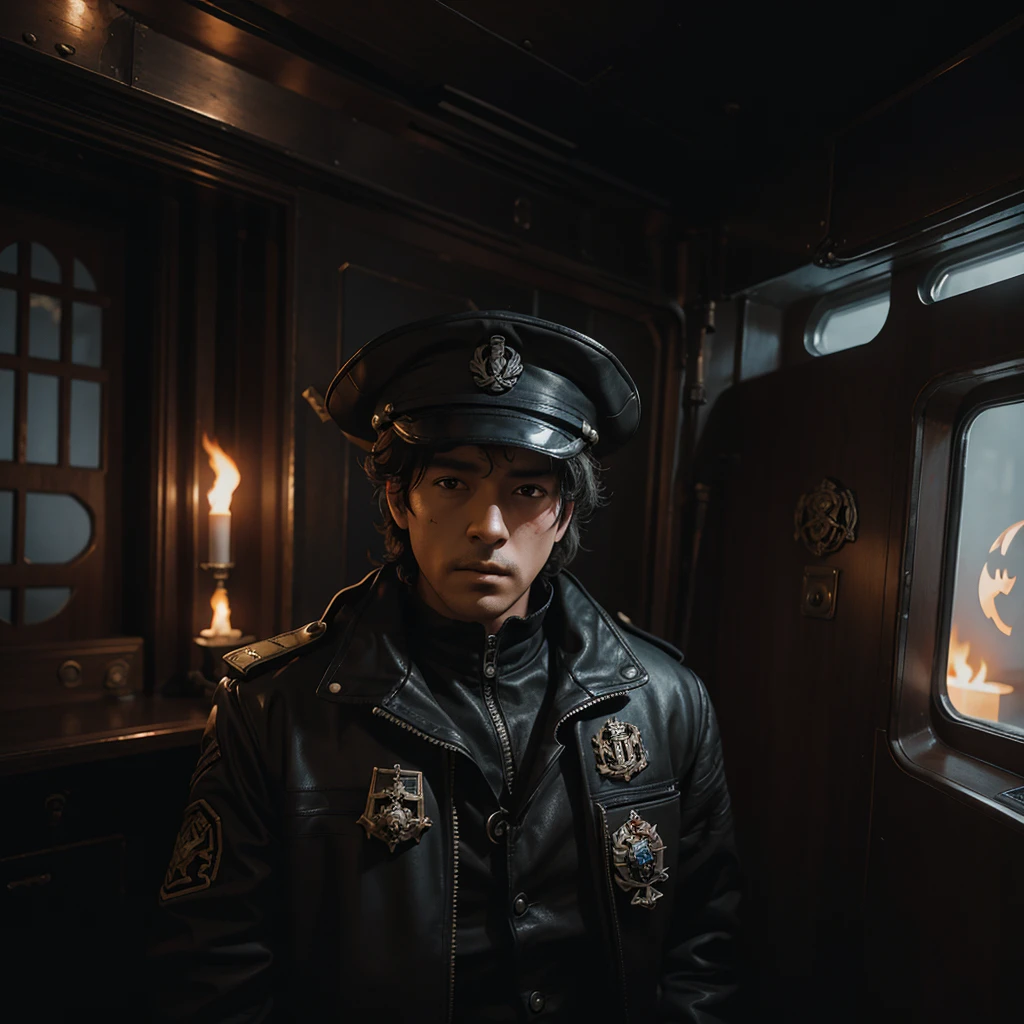 Captain Armando Salazar He is coming with his ghost satis on a big ship which has burnt to ashes.