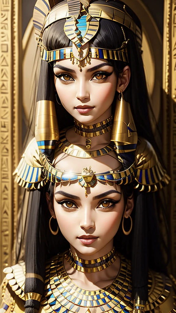 (masterpiece, Best Quality:1.2), 1 girl, 8K, (((cleopatra))), (perfect skin, perfect face),