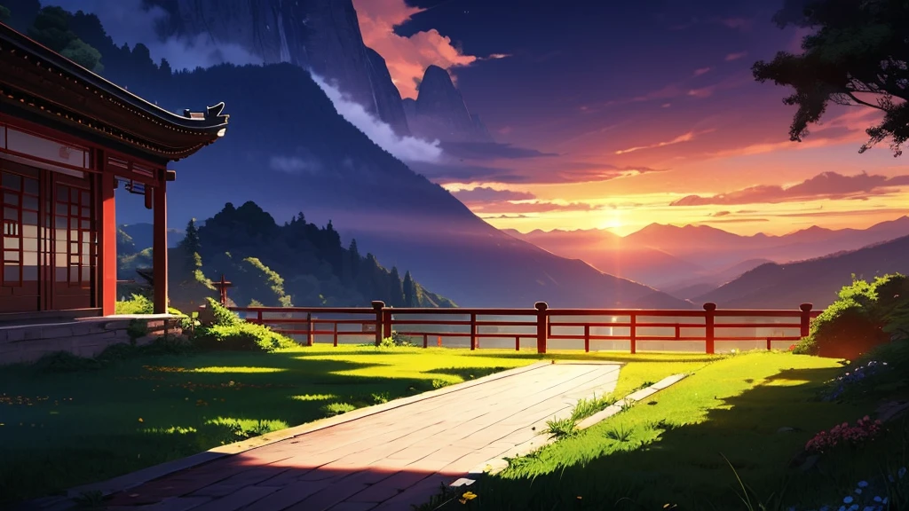 Chinese style, Mountain Sect, Immortal Light, ((background:1.8))