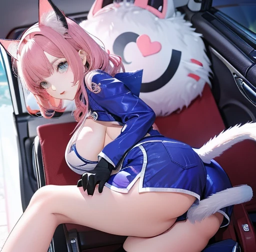 Anime Girls Cosplay，cat ears and tail,Cheating