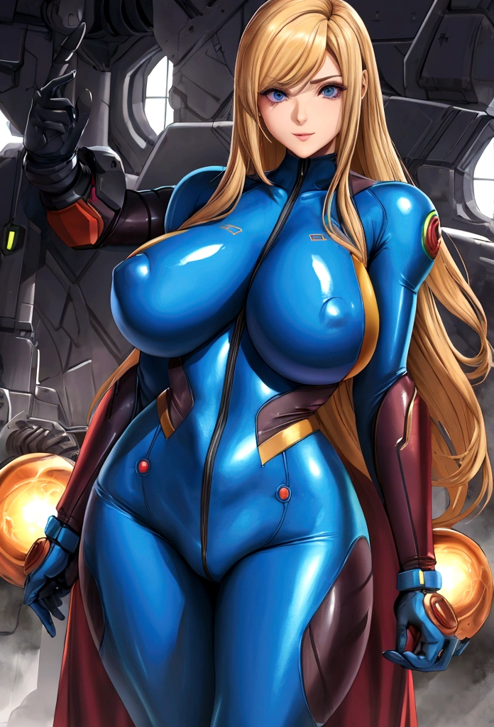sesy woman huge tits samus amran suit metall growth giant