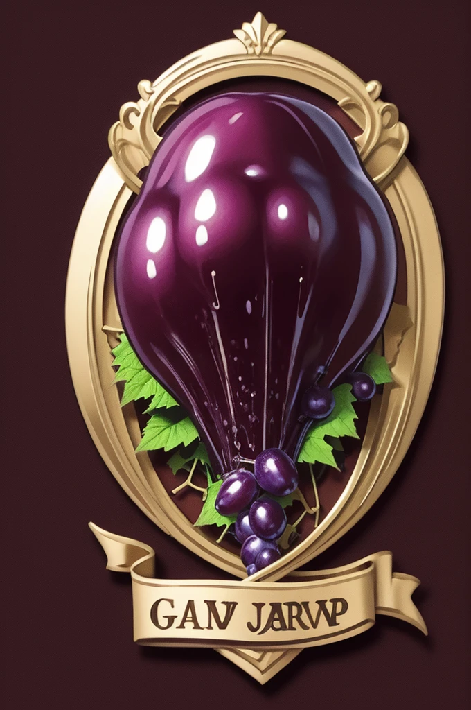 Draw a scary grape juice drawing to use as a troop patch