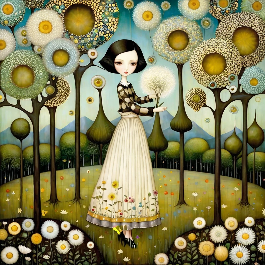 a girl in a field of flowers, beautiful detailed eyes, beautiful detailed lips, extremely detailed eyes and face, long eyelashes, 1girl, oil painting, intricate details, (best quality,4k,8k,highres,masterpiece:1.2),ultra-detailed,(realistic,photorealistic,photo-realistic:1.37),HDR,studio lighting,extreme detail description,professional,vivid colors,portrait