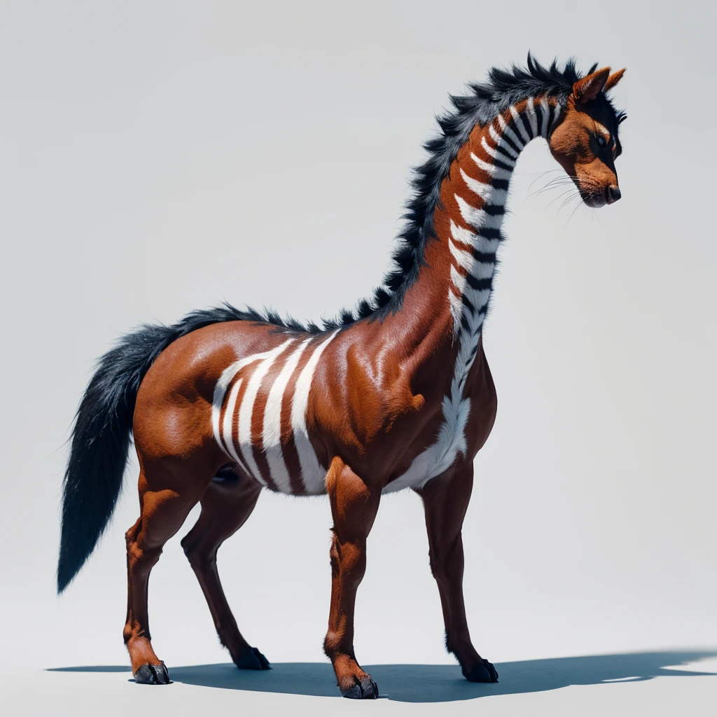 Small Animaly, generate Titans mixed with behemoth, has white stripes on his skin, white eyes, Grassroots, no background