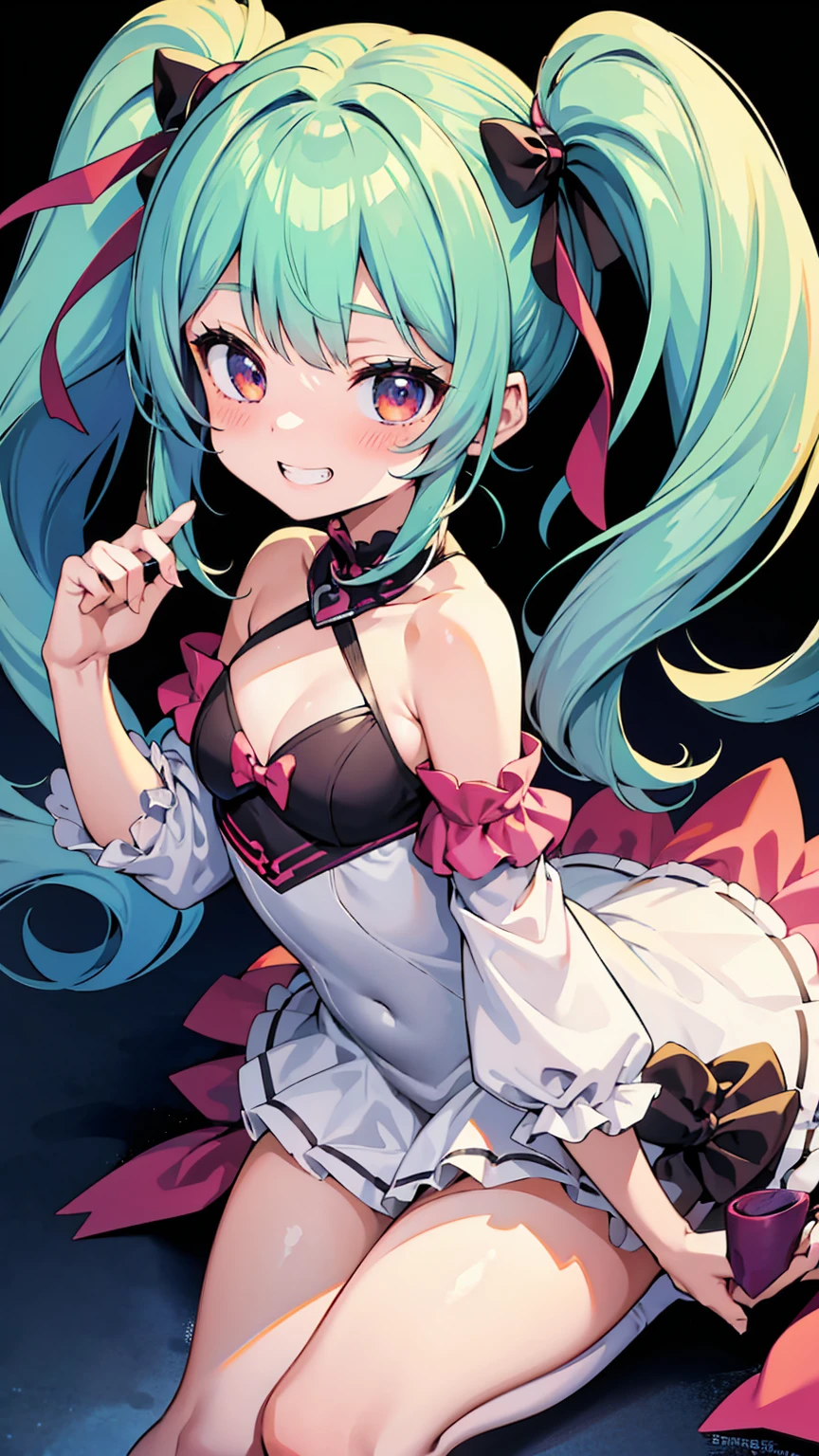 Grin、Double teeth、Young girl、younger sister、Brat、Twin tails、One Woman、Climbing on my brother's face、Low Angle、Proud face、panties、good、panties丸見え、Lie down with your legs spread、Beautiful woman、Acme Face、Best image quality、High resolution、masterpiece、super high quality、Thick pubic hair、Screaming orgasm face、panties、Big Ass、Blushing、4K quality、Blushing、Sweaty all over、Heavy breathing、Cowboy Shot、Cowboy Shot、{Highest quality}, {so beautiful}, {Very detailed}, {Best illustrations}, Usage notes,