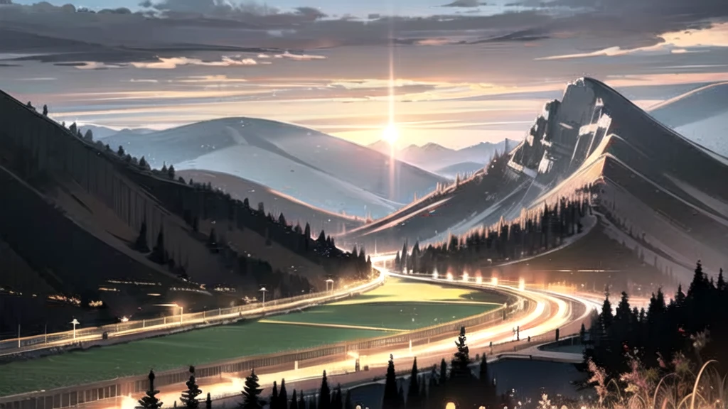 Chinese style, Immortal Saint Sect Mountain, Immortal Light, slightly elevated view, ((background:1.8))