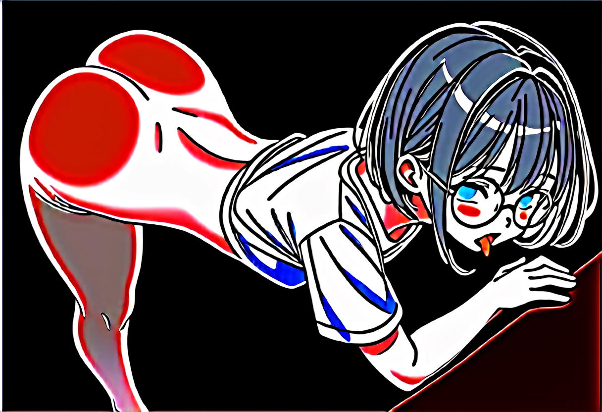 (masterpiece), (best quality), ((ultra-detailed)), (high resolution), (an extremely delicate and beautiful, super fine illustration), official art, BREAK (NSFW), (1girl), (:1.5), (tiny girl:1.7), (5yo)lat chest:1.4), Plump, (Thick thighs:1.5), (big ass:1.5erect nippHuge alarge nipples,nipples, erects, oily skin, roopy eyeerald es, (bad mood:1.3), (cross-eyed:1.7), (ahegao:2.5), (orgasm:1.7), (half closed eyes:1.4), BREAK bob cut, tiir, messy hair, Black hair color, girl wearing round black glasses, BREAK (bare foot), (cropped black t-shirt:1.4), BREAK (white bodystocking:1.7), (open crotch:1.4), open legs, vagina, BREAK (Sweat:1.3), steam, humid, pussy juice, (spank1), BREAK 1man, (huge penis:1.5), (vaginais:1.4), (standing on village), BREAK (dynamic :1.4), (ass f.7), (frove:1.4), (looking ahead:1.3), looking up

