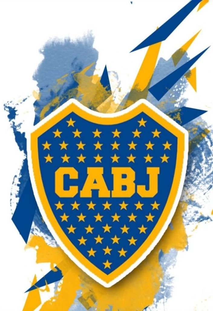Vibrant colors, ambar yellow and cobalt blue, the emblem in 3d and add more shapes using both colors