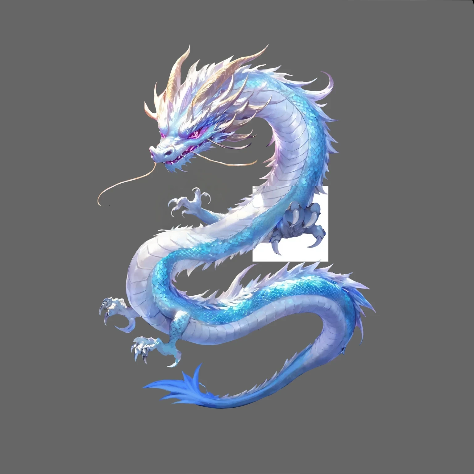 there is a Blue Dragon with a white tail and a long tail, cyan Chinese dragon fantasy, Chinese dragon concept art, smooth Chinese dragon, dragon, Blue Dragon, 青鳞dragon, Full body dragon concept, Water Dragon, Crystal Dragon, oil painting of dragon, Chinese dragon, Frost Dragon, Majestic Japanese dragon, dragon藝術, Asian female water element