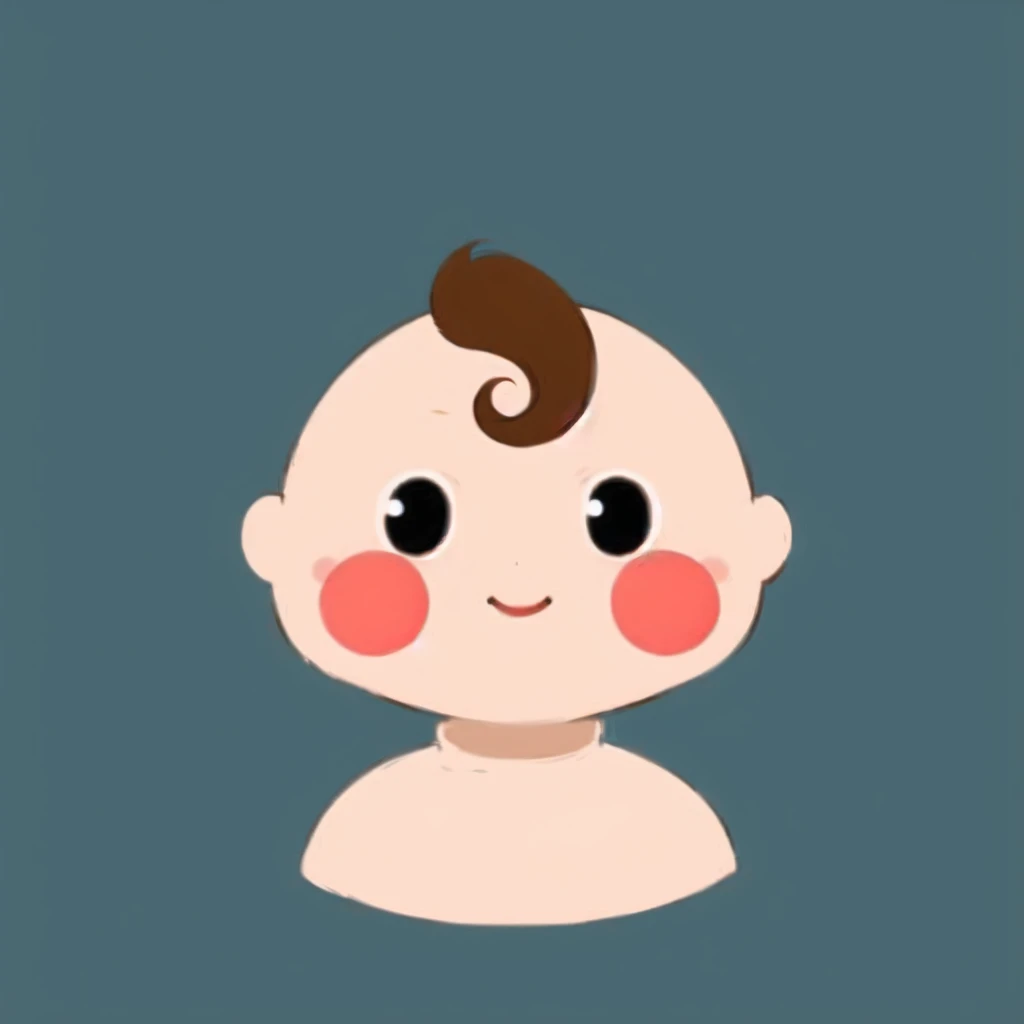 Close-up of a person with brown hair and brown face, Upper body 2d game avatar, upper body avatar, wireless, 苍白的Round Face, 小Round Face, Lovely characters, Website Avatar, Boy with neutral face, Cupid, Huge head, small body, Video Game Avatars, fetus, 柔软的Round Face, Round Face, Portrait of a little person