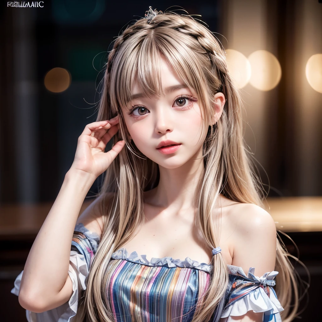 NSFW, 8k, High-level, absurd, masterpiece, best quality, primitive, very detailed CG, very detailed wallpaper, perfect lighting, Extremely detailed (((The personifying " ブルース・リー in Game of Death " as a Little Girl))), MysticSight, Tyndall effect, Tyndall scattering, Studio gray background with (many Dazzling RainbowColor particles BokeH:1.28), (RoundlyButts, ThighGap), (Exposed:0.4), (Assfocus with looking ahead), BREAK (NOGIZAKA face variations) Extremely Detailed very KAWAII face variations, perfect anatomy, Childish, captivating gaze, elaborate detailed Eyes with (sparkling highlights:1.28), long eyelashes、Glossy RED Lips with beautiful details, Coquettish tongue, Rosy cheeks, Radiant PearlSkin with clear transparency . { (Dynamic LifeLike expressions:1.4) | :d) }, (large eyes:-1) .