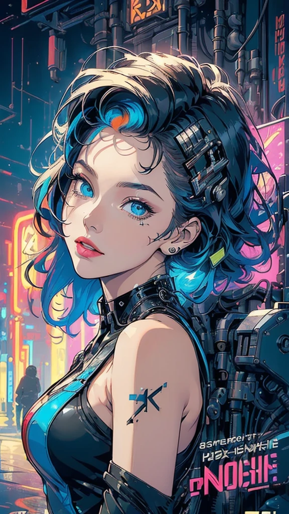 (((masterpiece, highest quality))),(((solo:1.2))),(((1girl:1.2))),32k wallpaper, very detailed, poster, vintage science fiction,(((((geometric cinematic movie poster))))), (bauhaus), shape,(((abstract))),(mid century modern),movie poster,(((((portfolio))))),(((((Close-up))))),((((((bust up)))))),((((more various angle)))),(((highlight))),Vast landscape,((((heterochromia)))),(((complete. detailed face))),((((Extremely talented)))),((((((most complicated machine)))))),(((((genius mechanic))))),((Overall colorfully)),((neon sign)),((complicated background))