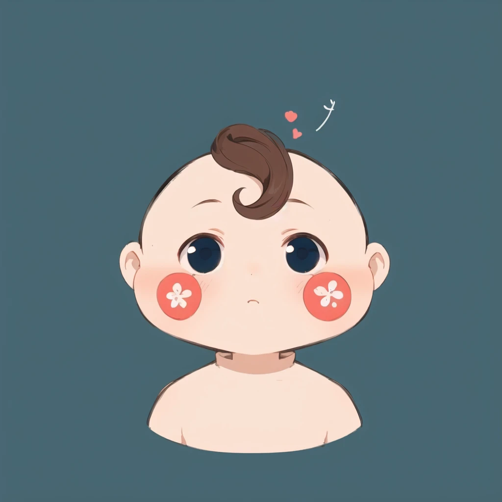 Close-up of a person with brown hair and brown face, Upper body 2d game avatar, upper body avatar, wireless, 苍白的Round Face, 小Round Face, Lovely characters, Website Avatar, Boy with neutral face, Cupid, Huge head, small body, Video Game Avatars, fetus, 柔软的Round Face, Round Face, Portrait of a  person