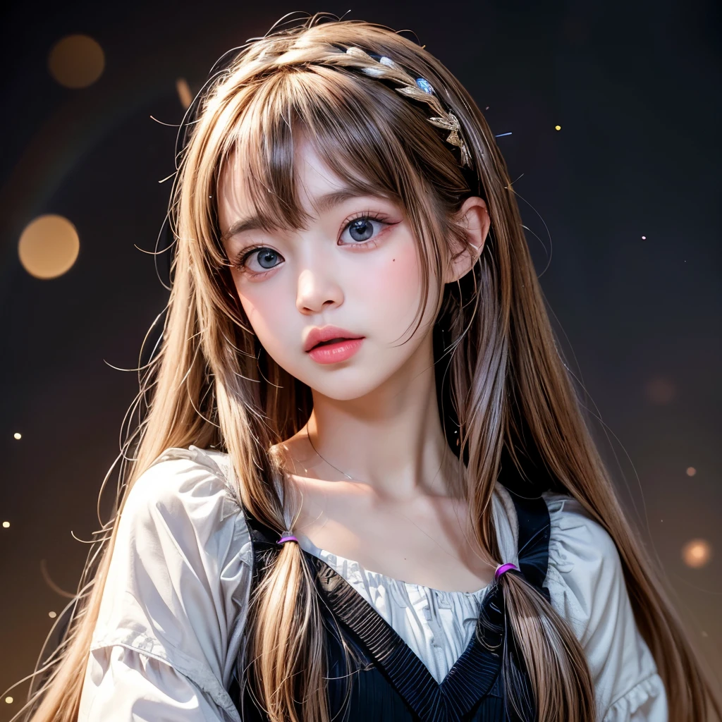 NSFW, 8k, High-level, absurd, masterpiece, best quality, primitive, very detailed CG, very detailed wallpaper, perfect lighting, Extremely detailed (((The personifying " Hermione " as a Girl))), MysticSight, Tyndall effect, Tyndall scattering, Studio gray background with (many Dazzling RainbowColor particles BokeH:1.28), (RoundlyButts, ThighGap), (Exposed:0.4), (Assfocus with looking ahead), BREAK (NOGIZAKA face variations) Extremely Detailed very KAWAII face variations, perfect anatomy, Childish, captivating gaze, elaborate detailed Eyes with (sparkling highlights:1.28), long eyelashes、Glossy RED Lips with beautiful details, Coquettish tongue, Rosy cheeks, Radiant PearlSkin with clear transparency . { (Dynamic LifeLike expressions:1.4) | :d) }, (large eyes:-1) .