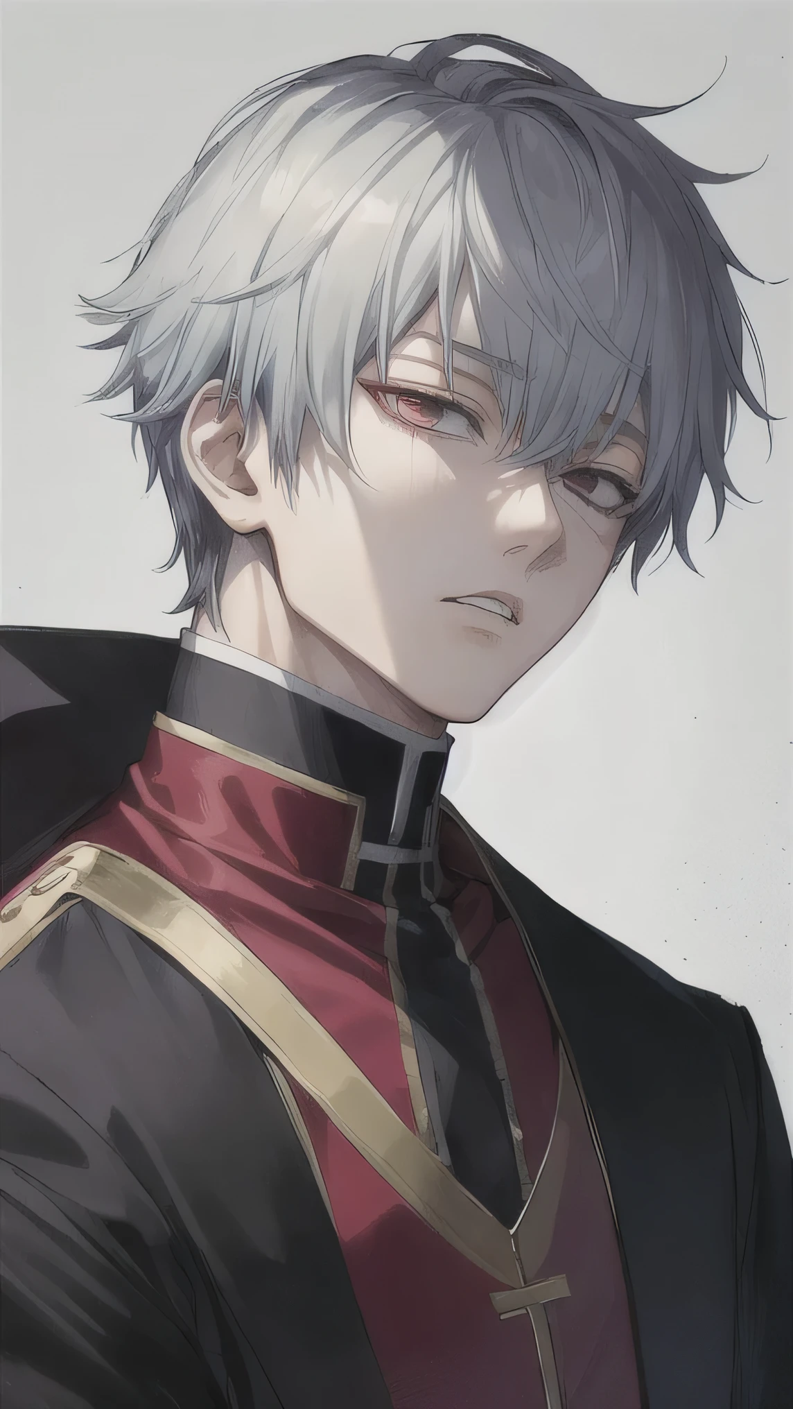 Erm, Highest quality, detailedはこちら, masterpiece, One boy, kaneki ken, Portraiture, Men's Center, Red eyes, alone, bangs, View your viewers, Food, short hair, rain, tokyo tokyo \(city\), Food up, Manicure, Gray Hair, Gorgeous, 8K, detailed, Ray Tracing, Depth of written boundary, Cinema Lighting,