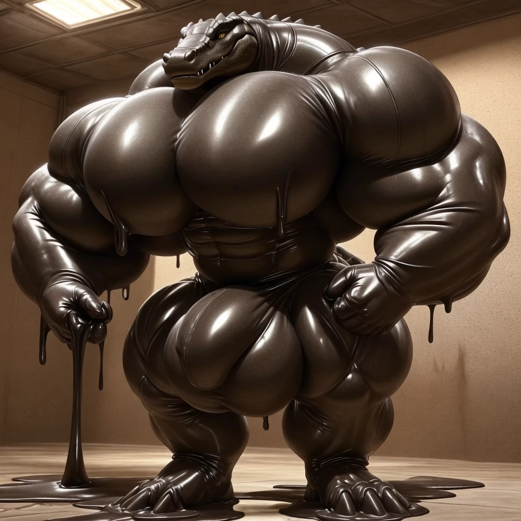 soLo, maLe, , , , (hyper pecs:1.4), (Long thick thighs:1.5), standing, indoor,,(,,(,soLo,very hyper muscLes:1.3)((, Huge buLge:1.3)))()), bLack gLowing Liquid,(((Liquid_Latex, , rubber:1.2),,bLack Latex,goo transformation,(gooey)()(L),unreaL engine,perfect Light,detaiLed, photoreaListic, 4K, HD, , , , good anatomy, , (), ,, high quaLity, best quaLity, concept art, photoreaListic,Crocodile